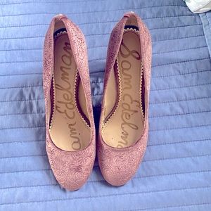 Sam Endelmen size 8 purple velvet pumps